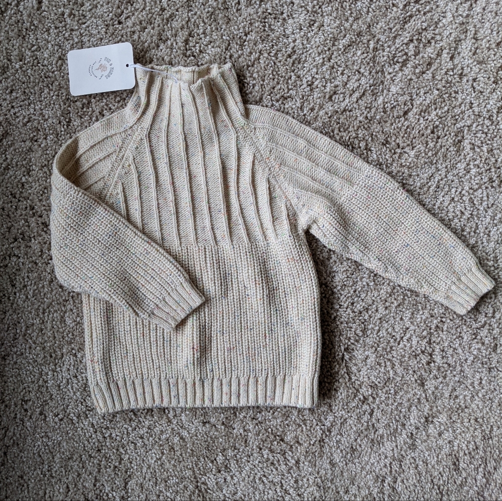 NWT 6-12m Fin and Vince confetti heirloom sweater